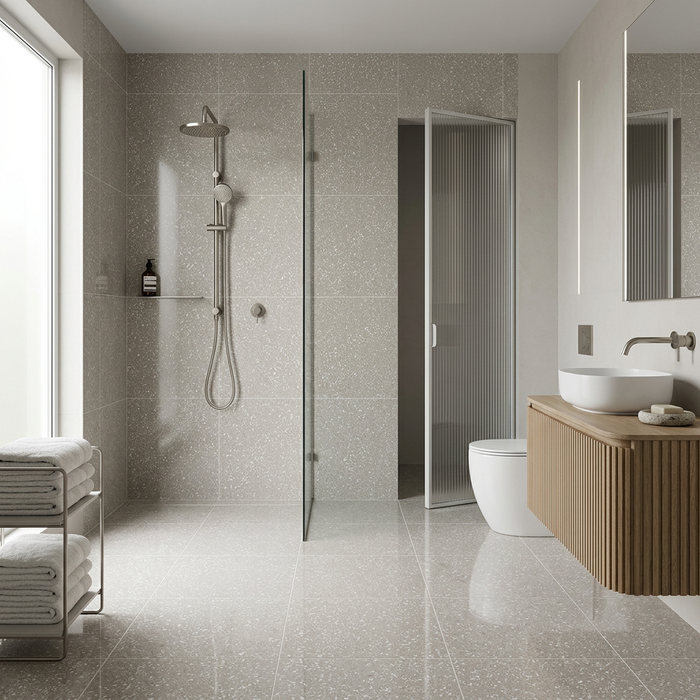 Marvel Gems Terrazzo Pearl 600x600mm Polished Finish Floor Tile (1.08m2 box) - image 2