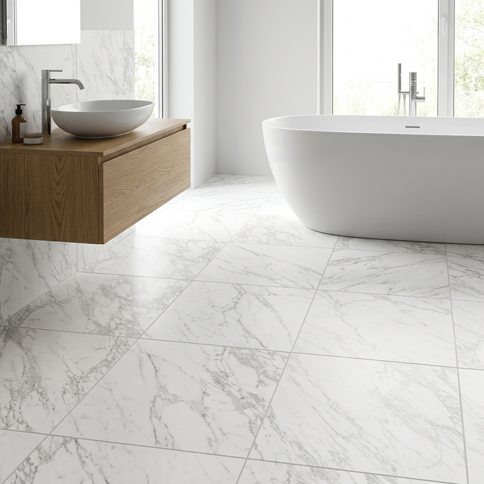 Marvel Pro Statuario Select 600x600mm Satin Finish Floor Tile (1.08m2 box) - image 2