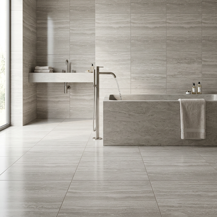 Marvel Pro Travertino Silver 600x600mm Satin Finish Floor Tile (1.08m2 box) - image 2