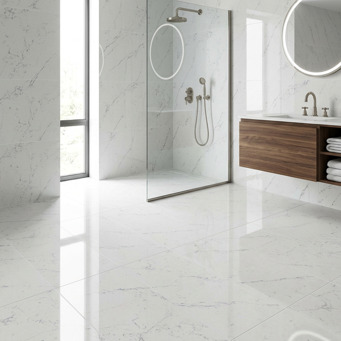 Marvel Stone Carrara Pure 450x900mm Polished Finish Floor Tile (1.215m2 box) - image 2