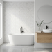 Marvel Stone Carrara Pure Herringbone 305x300mm Wall Tile (0.54m2 box) - image 2