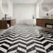 Marvel Stone Chevron Cold 225x229mm Polished Finish Floor Tile (0.31m2 box) - image 2