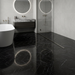 Marvel Stone Nero Marquina Chevron 225x229mm Polished Finish Floor Tile (0.31m2 box) - image 2