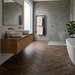 Nash Light Brown Chevron 325x450mm Floor Tile (1.16m2 box) - image 2