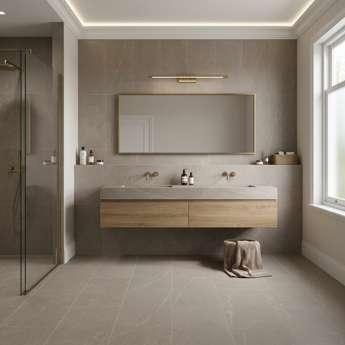 Noble Stone Taupe 600x1200mm 3D Satin Wall Tile (1.44m2 per box) - image 2