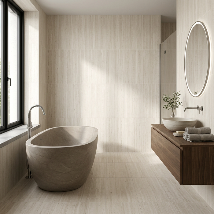 Sensi Roma Ivory Antique 3D 600x1200mm Floor/Wall Tile (1.44m2 per box) - image 2