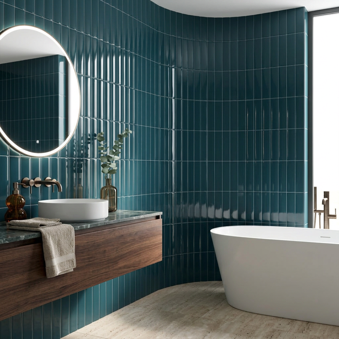 Vibe Out Naval Gloss 65x200mm Wall Tile (0.50m2 box) - image 2