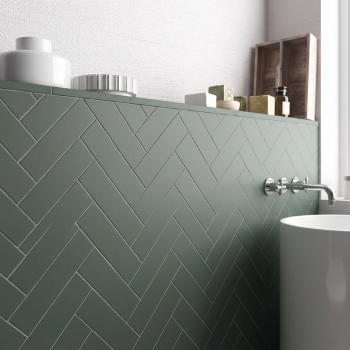 Vibe Out Newport Green Matt 65x200mm Wall Tile (0.50m2 box) - image 2