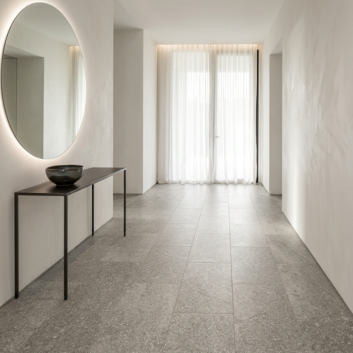 Dolmen Pro Cenere 375x750mm Matte Finish Floor Tile — living area setting