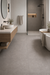 Dwell Gray 600x600mm Matte Finish Floor Tile — bathroom setting