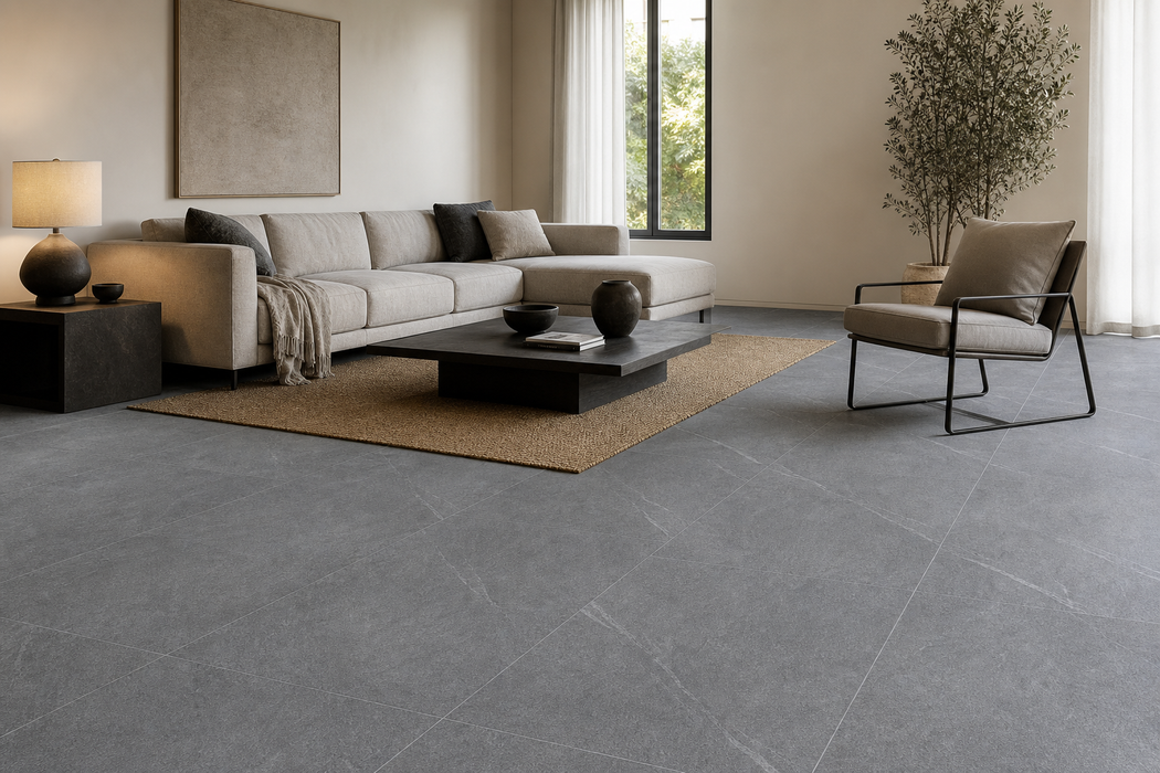 Marvel Stone Cardoso Elegant 450x900mm Matte Finish Floor Tile — living area setting