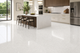 Marvel Gems Terrazzo White 600x600mm Polished Finish Floor Tile — kitchen setting