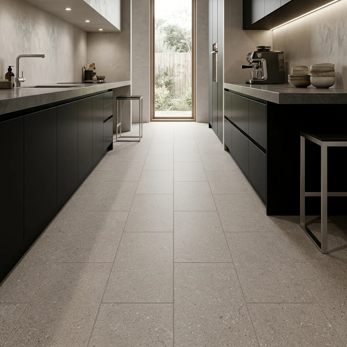 Kone Pearl 300x600mm Matte Finish Floor Tile — kitchen setting