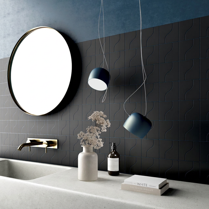 Curve Black Matt 83x120mm Mosaic Wall Tile (.48m2 box) - image 3