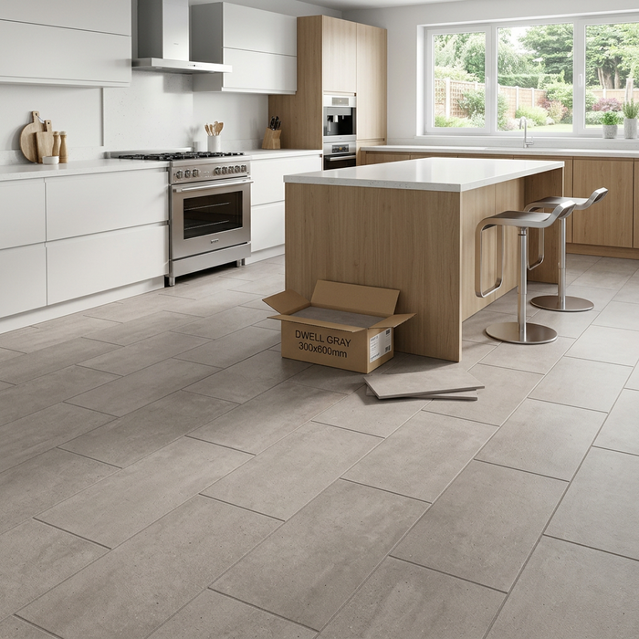 Dwell Gray 300x600mm Matte Finish Floor Tile (1.26m2 box) - image 3