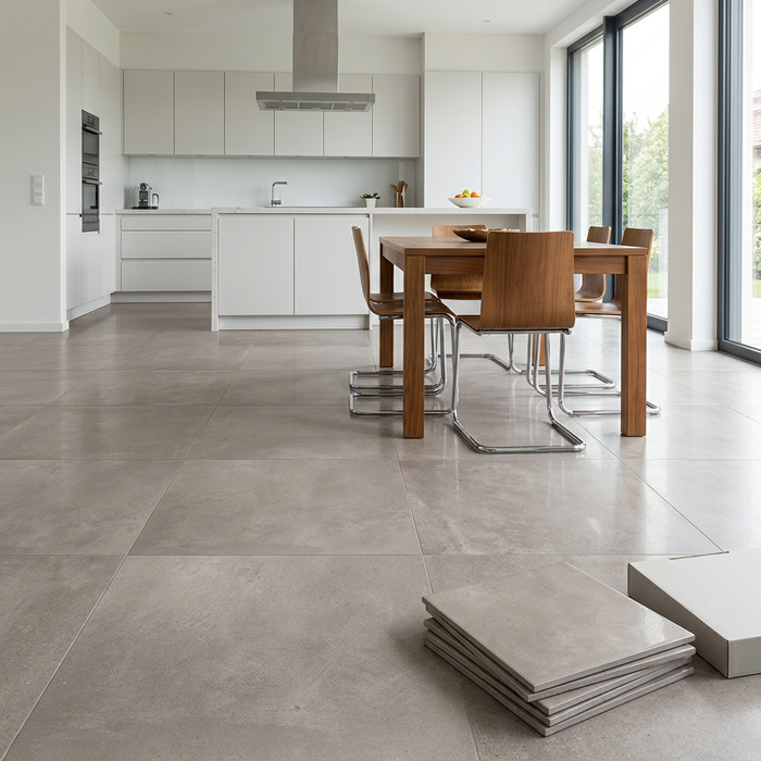 Dwell Gray 600x600mm Polished Finish Floor Tile (1.08m2 box) - image 3