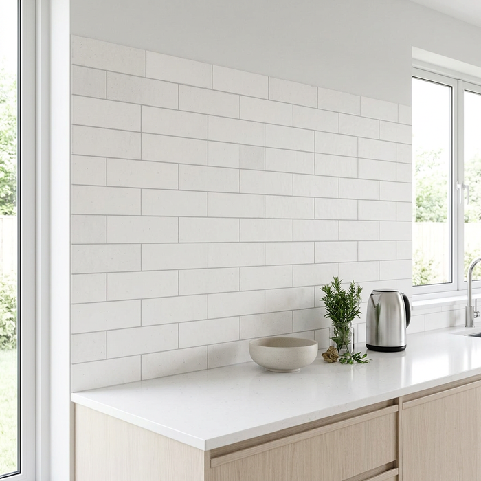 Kalma White Matt Wall Tile 60x186mm (0.424m2 box) - image 3