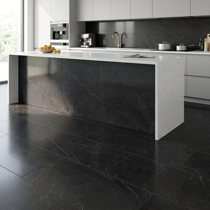 La Marca Nero Venato 600x1200mm Polished Floor/Wall Tile (1.44m2 box) - image 3