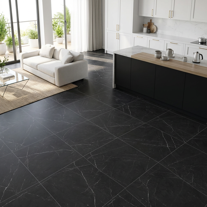 La Marca Nero Venato 600x600mm Honed Floor/Wall Tile (1.44m2 box) - image 3