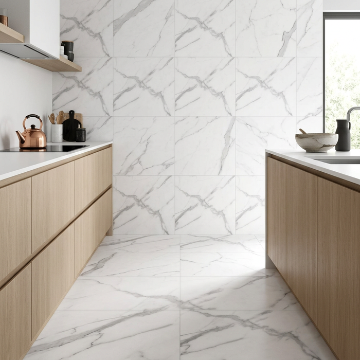 La Marca Statuario Nuovo 600x600mm Honed Floor/Wall Tile (1.44m2 box) - image 3
