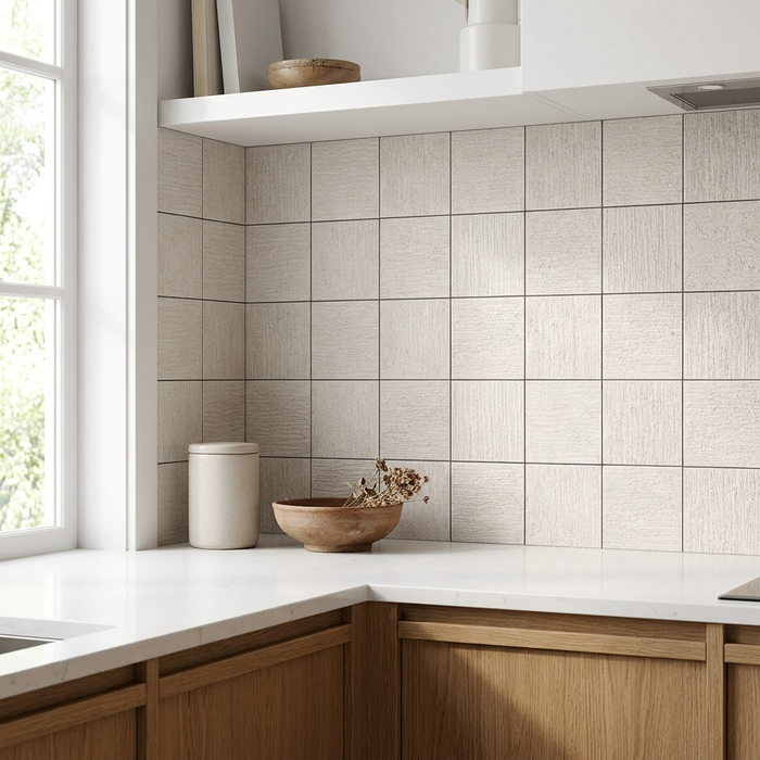 Le Terre Bianco Decoro 100x100mm Matt Floor/Wall Tile (0.5m2 per box) - image 3