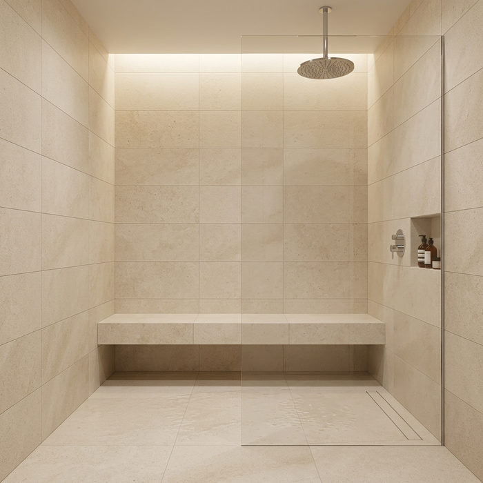 Lims Ivory 375x750mm Matte Finish Floor Tile (1.12m2 box) - AI generated product/lifestyle image 3