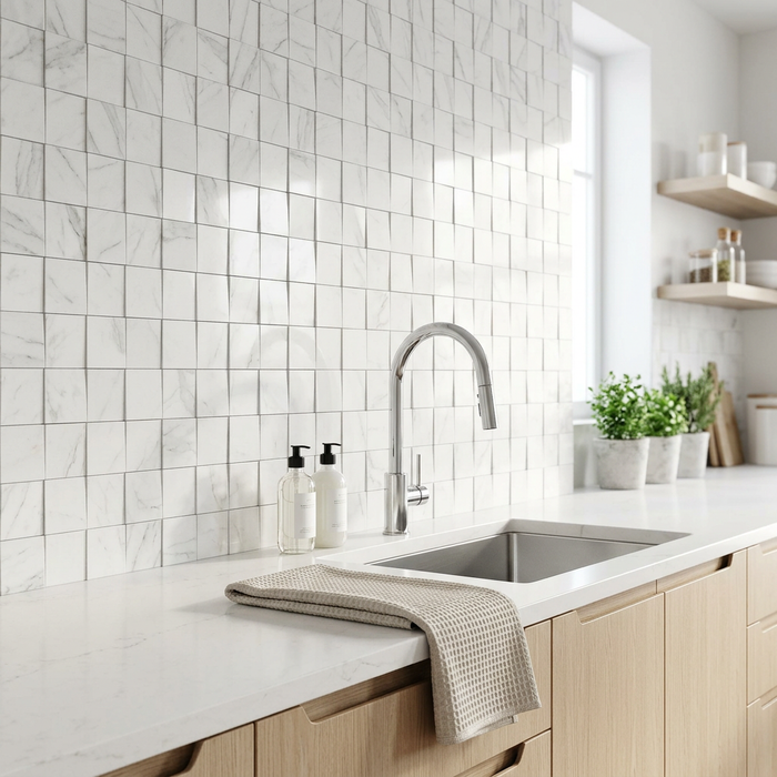Marvel Calacatta Mosaic 300x300mm 3D Finish Wall Tile (0.54m2 box) - image 3