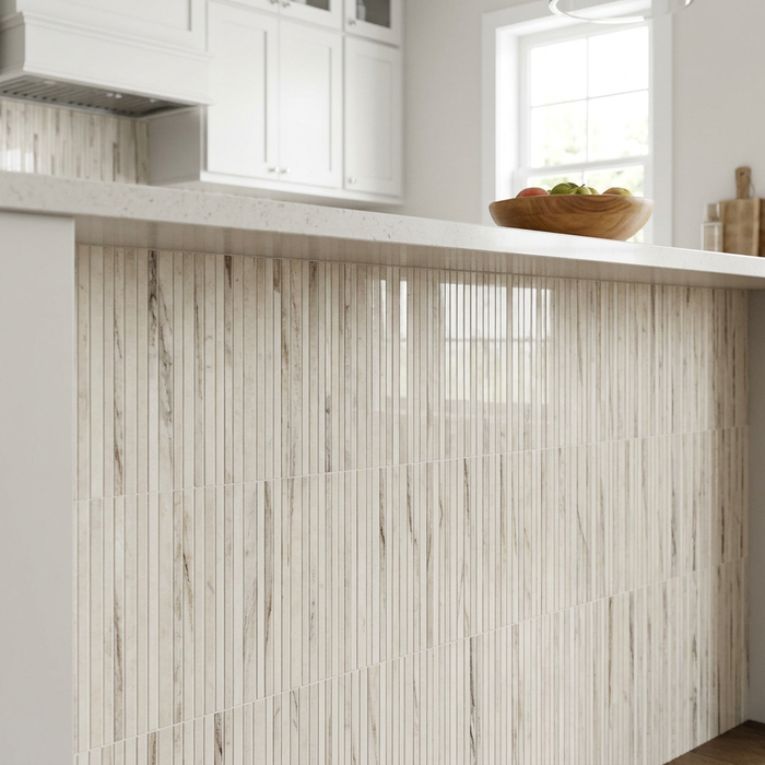 Marvel Dream Bianco Fantastico Line 305x260mm Polished Finish Mosaic Tile (0.47m2 box) - image 3