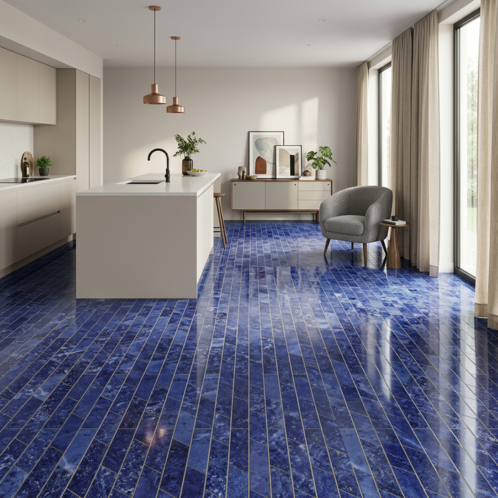 Marvel Dream Ultramarine Liberty 318x261mm Polished Finish Floor Tile (0.49m2 box) - image 3