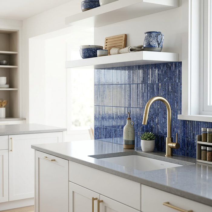 Marvel Dream Ultramarine Line 305x260mm Polished Finish Mosaic Tile (0.47m2 box) - image 3