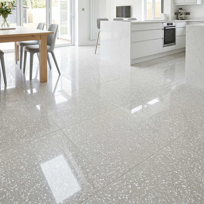 Marvel Gems Terrazzo Pearl 600x600mm Polished Finish Floor Tile (1.08m2 box) - image 3