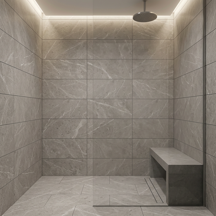 Marvel Pro Grey Fleury 300x600mm Matte Finish Floor Tile (1.26m2 box) - AI generated product/lifestyle image 3