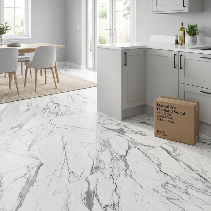 Marvel Pro Statuario Select 450x900mm Matte Finish Floor Tile (1.215m2 box) - image 3