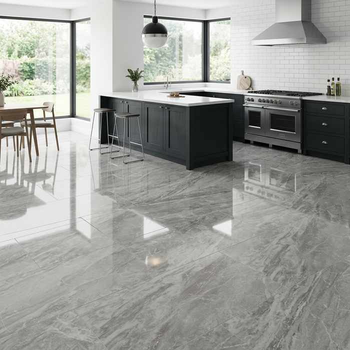 Marvel Stone Bardiglio Grey 450x900mm Polished Finish Floor Tile (1.215m2 box) - image 3
