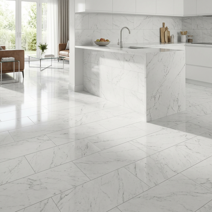 Marvel Stone Carrara Pure 300x600mm Polished Finish Floor Tile (1.26m2 box) - image 3