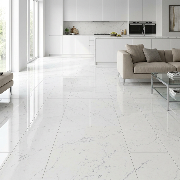 Marvel Stone Carrara Pure 450x900mm Polished Finish Floor Tile (1.215m2 box) - image 3