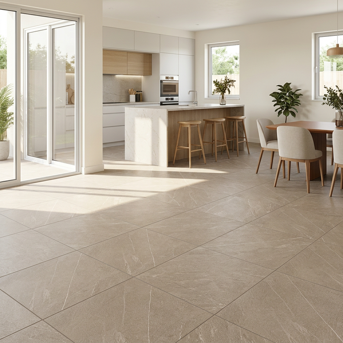 Marvel Stone Desert Beige 600x600mm Matte Finish Floor Tile (1.08m2 box) - image 3