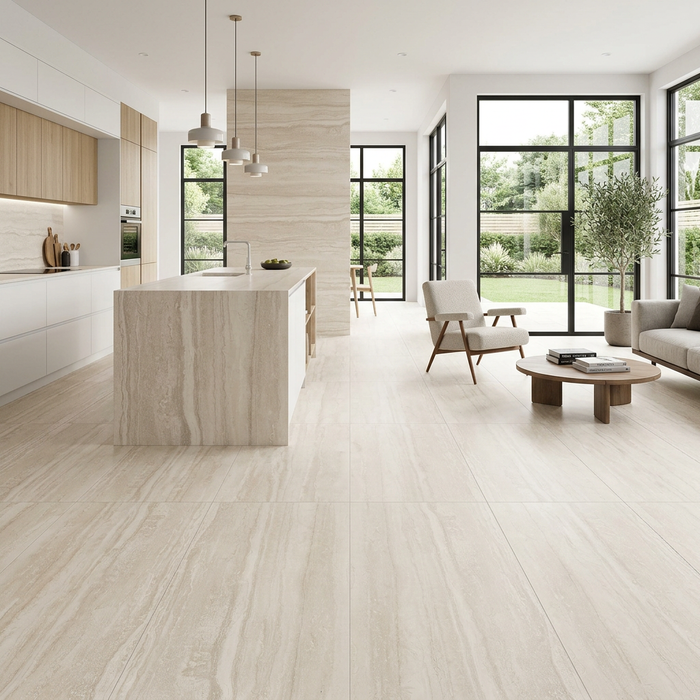 Memento Travertino Bianco 600x1200mm Matte Floor/Wall Tile (1.44m2 box) - image 3
