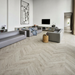 Nash White Wood Chevron 325x450mm Floor Tile (1.16m2 box) - image 3