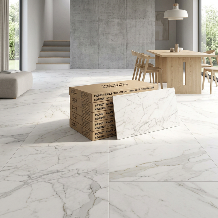 Nuance Calacatta 590x1180mm Matte Floor/Wall Tile (1.392m2 box) - image 3