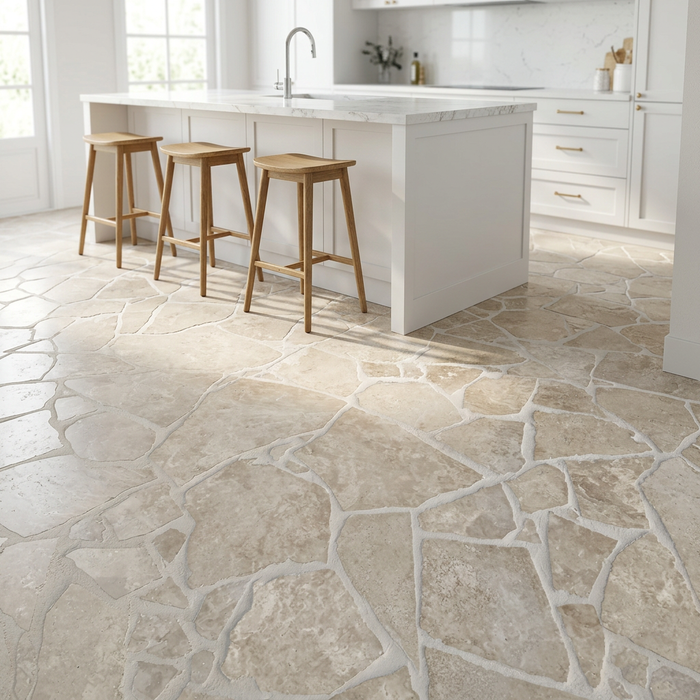 Travertine Ivory Crazy Pave Cross Cut 20mm (per M2) - image 3