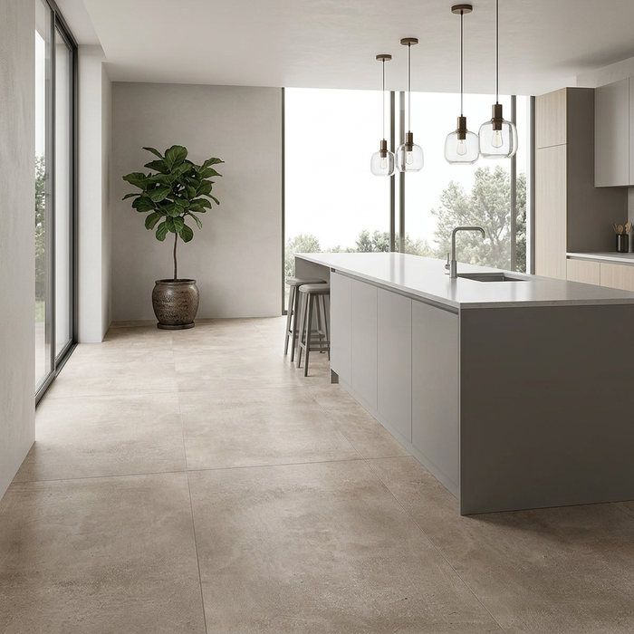 Volcano Beige 600x1200mm Matte Floor/Wall Tile (1.44m2 per box) - AI generated product/lifestyle image 3