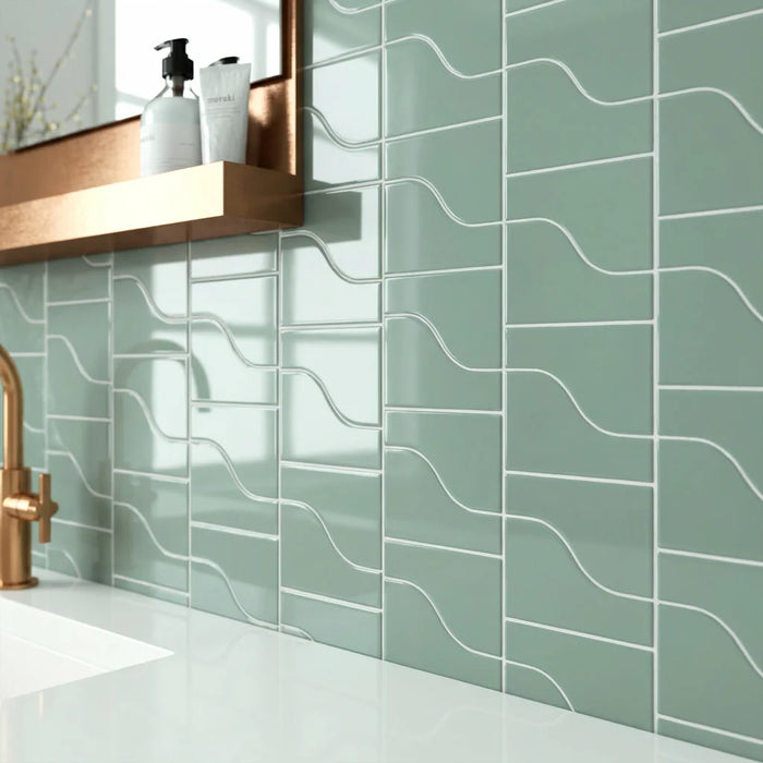 Curve Aquarium Gloss 83x120mm Mosaic Wall Tile — image 4