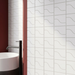 Curve White Matt 83x120mm Mosaic Wall Tile — surface detail