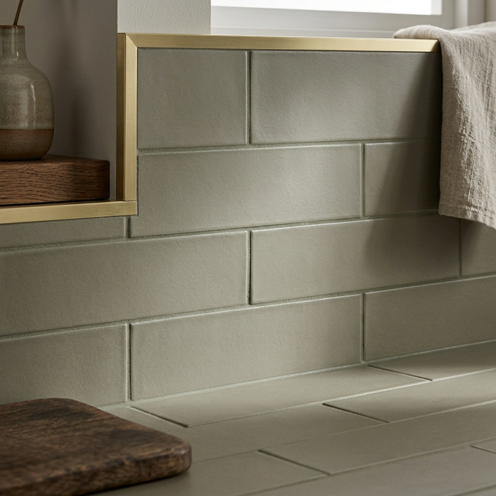 Stromboli Evergreen Matt Floor/Wall Tile 92x368mm — surface detail