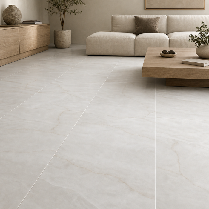 La Marca Onyx Nuvolato 600x1200mm Honed Floor/Wall Tile — living area setting