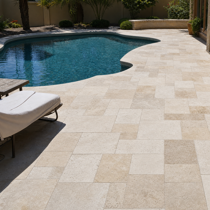 Ivory Mix Travertine Tumbled French Pattern — image 4