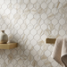 Marvel Royal Calacatta Drop Mosaic 272x297mm sheet White Body Wall Tile — surface detail