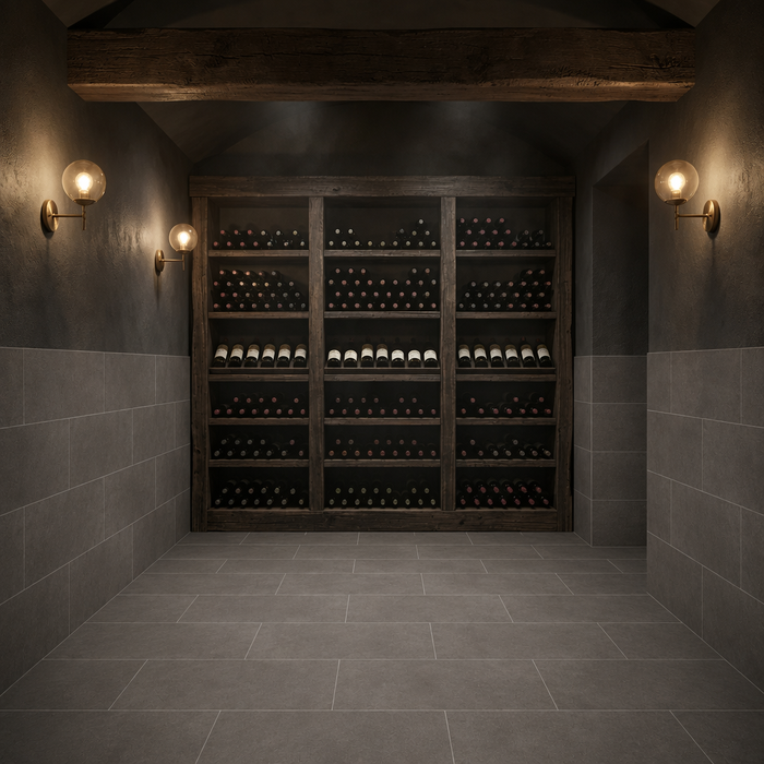 Boost Smoke 300x600mm Matte Finish Floor Tile — living area setting