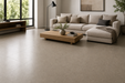 Dwell Greige 600x600mm Polished Finish Floor Tile — living area setting